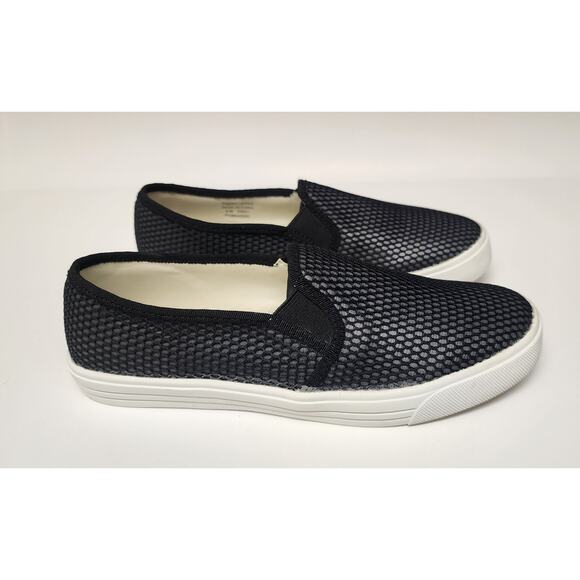 J.Crew Mesh Black White Slip On Sneakers Size US 6M - Picture 3 of 9